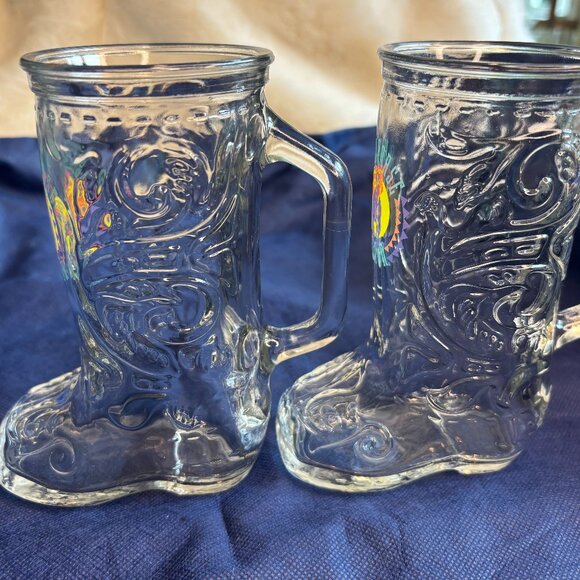 Vintage Wildhorse Saloon Clear Glass Boot Mug/Stein - Picture 5 of 16
